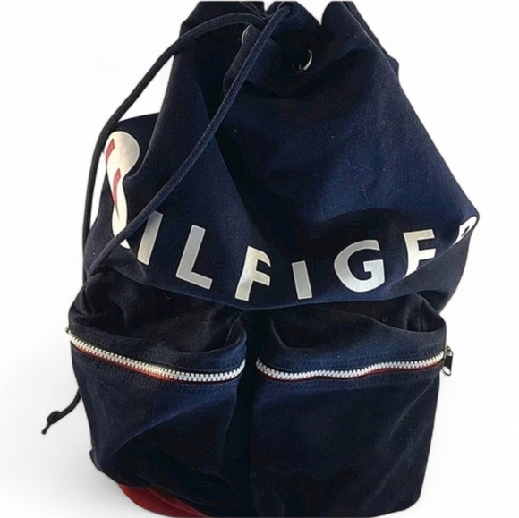 Vintage \'90\'s Tommy Hilfiger Blue Rucksack Bag/Backpack main image 4